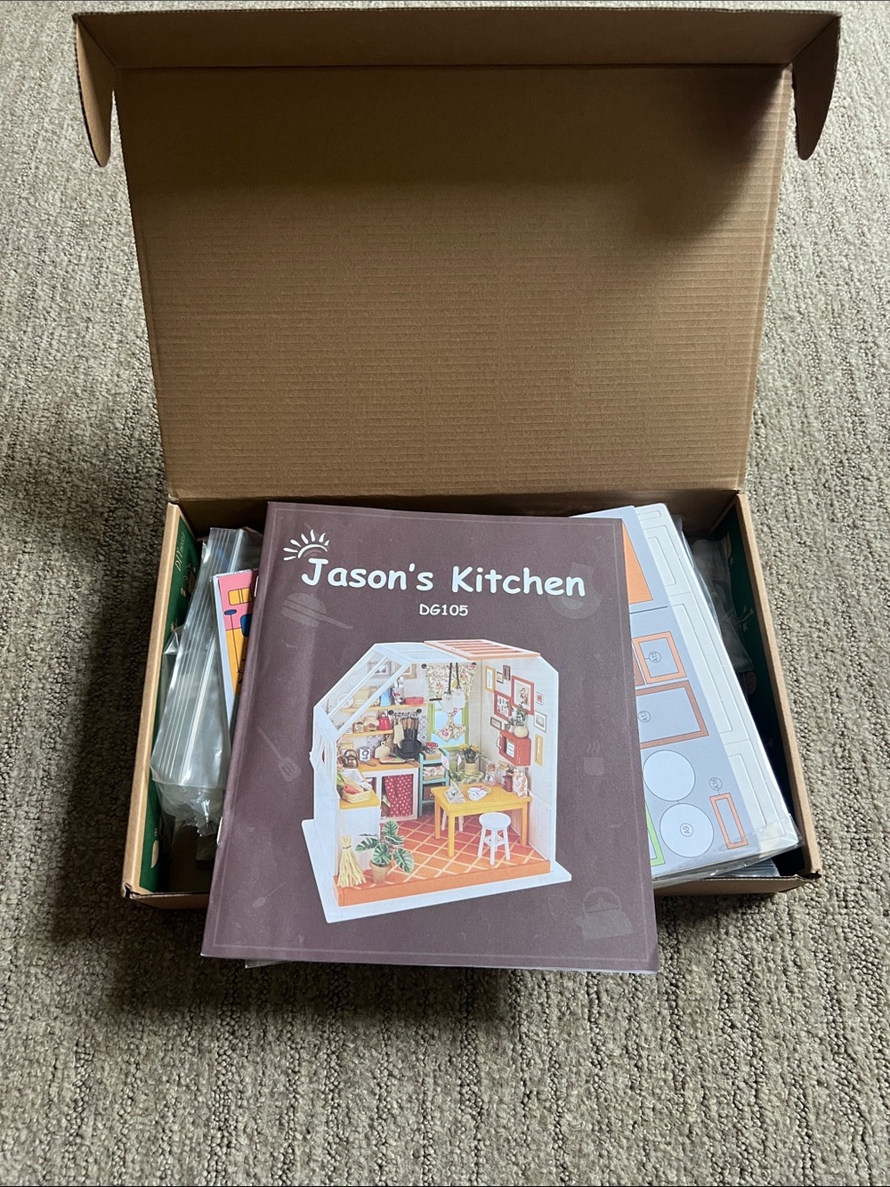 DIY Jason’s Kitchen Miniature Home Decor Kit - Brown
